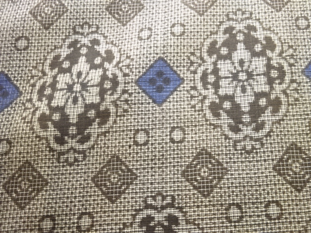 JAPANESE KIMONO / ANTIQUE KIMONO / SILK / DORO OSHIMA TSUMUGI / WOVEN FLORAL CREST